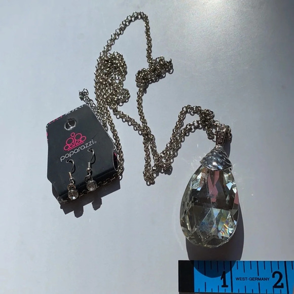 NEW Paparazzi Jewelry Necklace and Earrings with Huge Gemstone Pendant Statement - Picture 6 of 8
